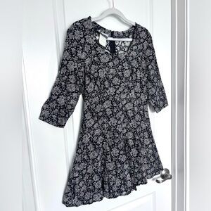 Vintage Contempo Casuals Floral Babydoll Dress 90s Grunge Cottagecore Mini Dress
